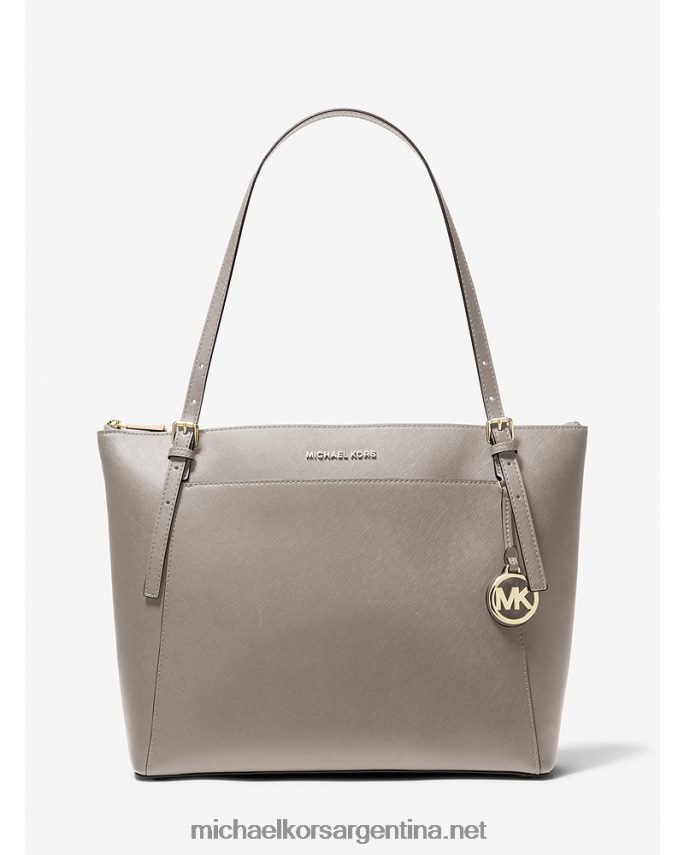mujer Perla gris bolso shopper voyager grande de piel saffiano Michael Kors T46HB01152