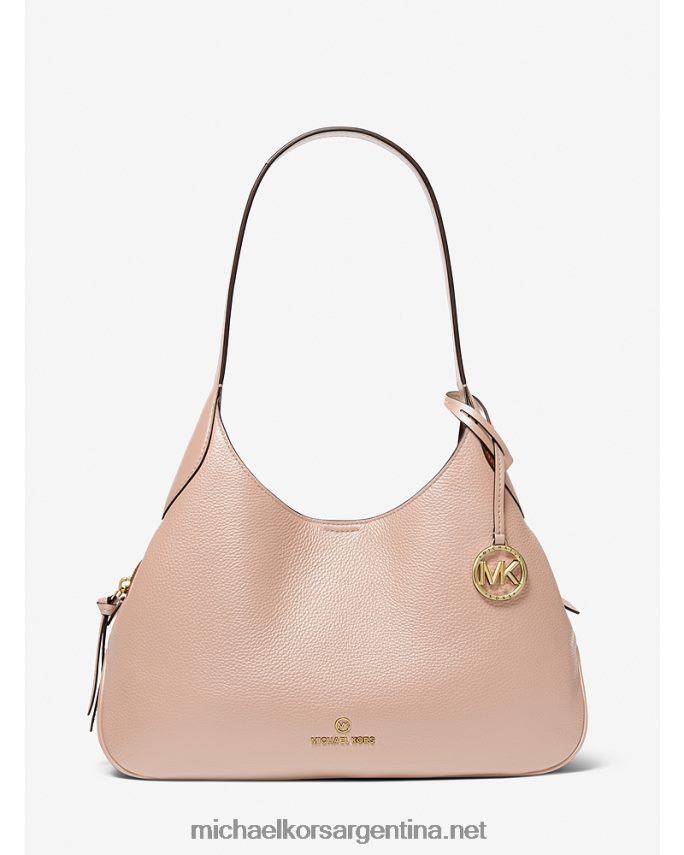 mujer Rosa suave bolso de hombro kelsey grande de piel granulada Michael Kors T46HB01136