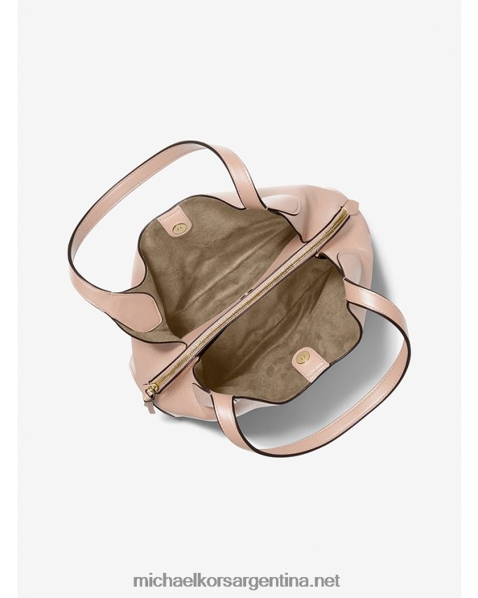 mujer Rosa suave bolso de hombro kelsey grande de piel granulada Michael Kors T46HB01136