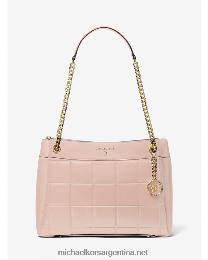 mujer Rosa suave bolso de hombro susan mediano de piel acolchada Michael Kors T46HB01126
