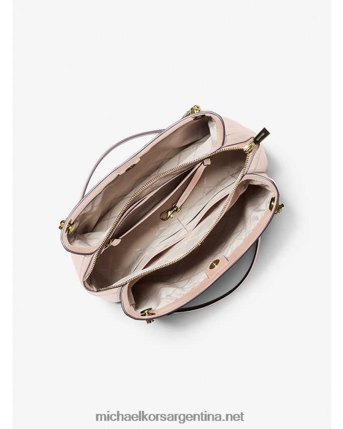 mujer Rosa suave bolso de hombro susan mediano de piel acolchada Michael Kors T46HB01126