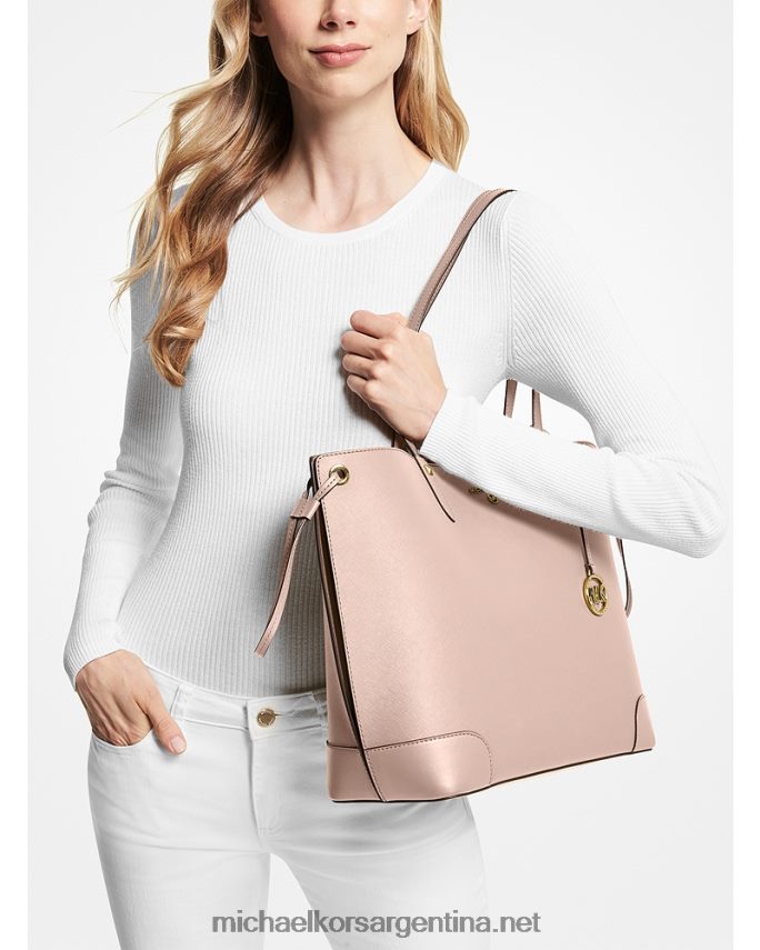 mujer Rosa suave bolso shopper edith grande de piel saffiano Michael Kors T46HB01181