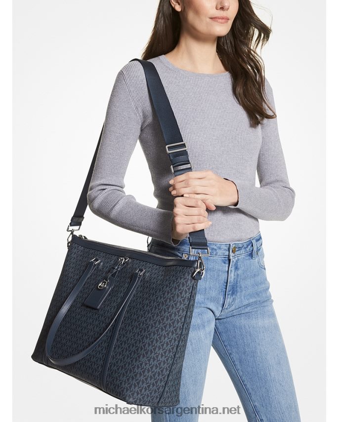 mujer admrl/plazul tote Heritage grande con logo Michael Kors T46HB01180