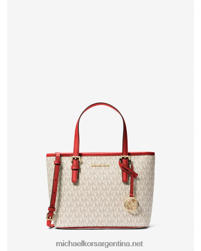 mujer amapola multi bolso tote jet set travel extrapequeño con cremallera superior y logo Michael Kors T46HB01102