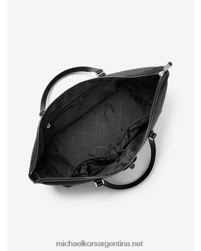 mujer blanco negro tote Heritage grande con logo Michael Kors T46HB01178