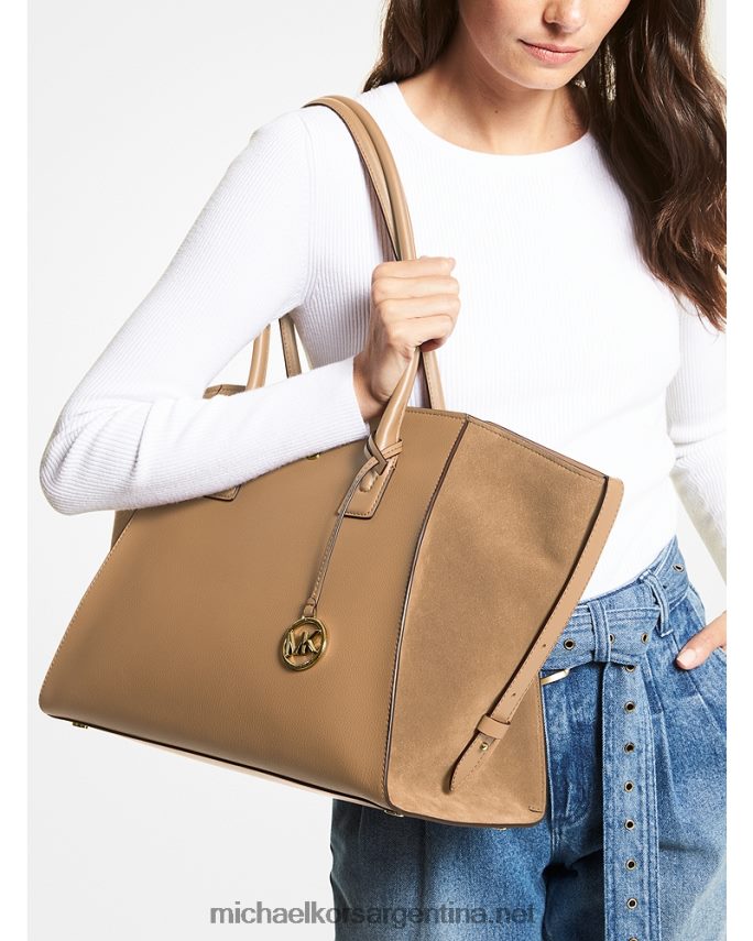 mujer cáscara bolso shopper avril extragrande de piel con cremallera en la parte superior Michael Kors T46HB01174