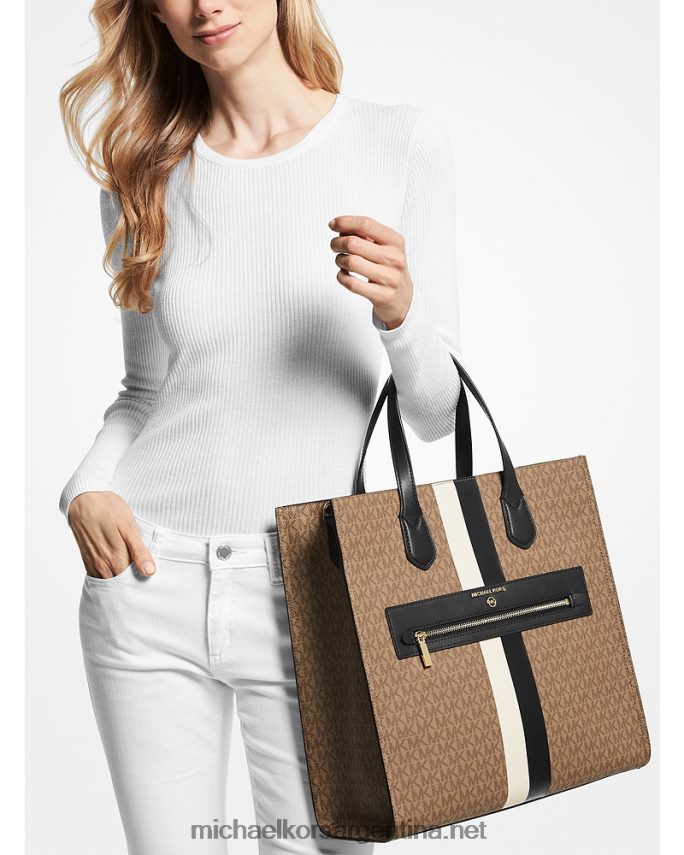 mujer cáscara multi bolso shopper Kempner grande con franja del logo Michael Kors T46HB01085