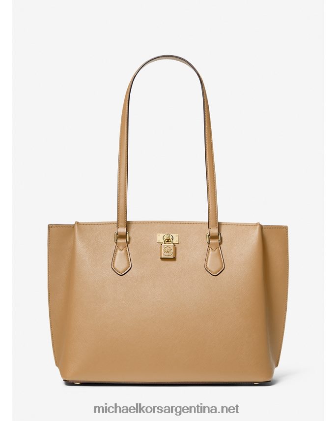 mujer camello bolso shopper ruby ​​grande de piel saffiano Michael Kors T46HB01158