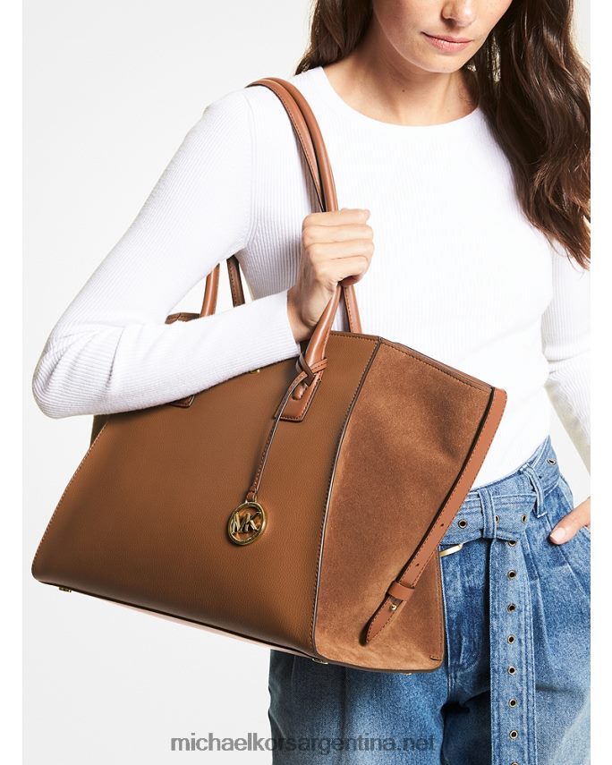 mujer equipaje bolso shopper avril extragrande de piel con cremallera en la parte superior Michael Kors T46HB01177