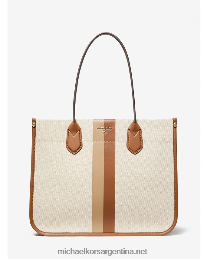 mujer equipaje multi bolso shopper Heidi grande de lona con rayas Michael Kors T46HB01186