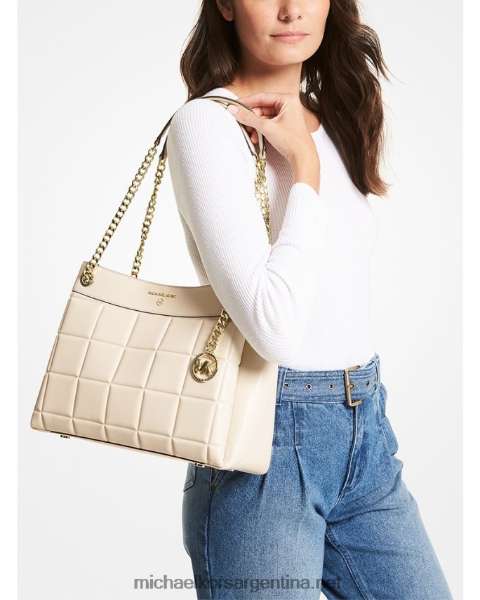 mujer es crema bolso de hombro susan mediano de piel acolchada Michael Kors T46HB01128