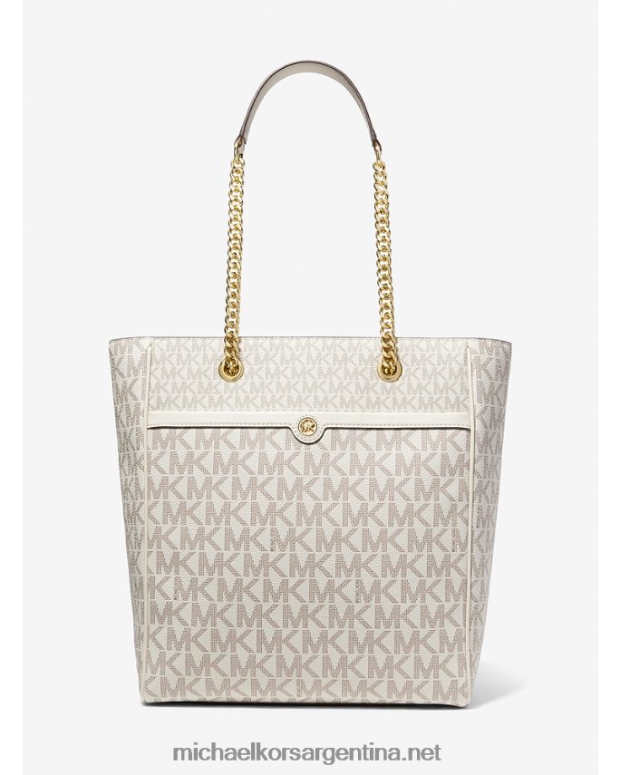 mujer furgoneta/crema tote blaire grande con logo Michael Kors T46HB01171