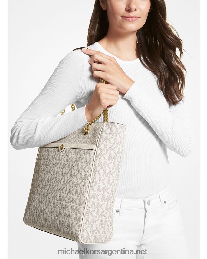 mujer furgoneta/crema tote blaire grande con logo Michael Kors T46HB01171