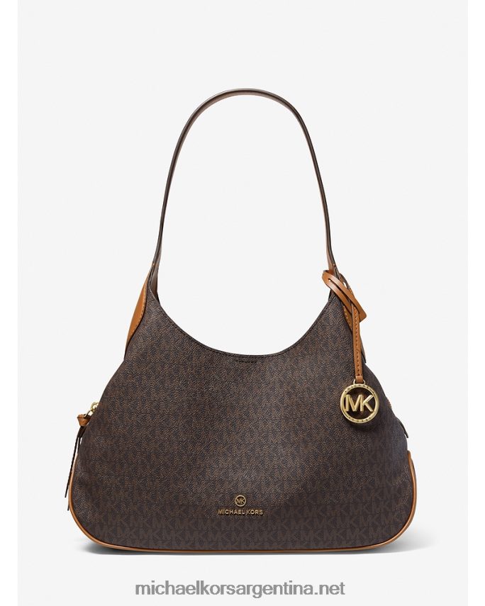mujer marrón/bellota bolso de hombro Kelsey grande con logo Michael Kors T46HB01131