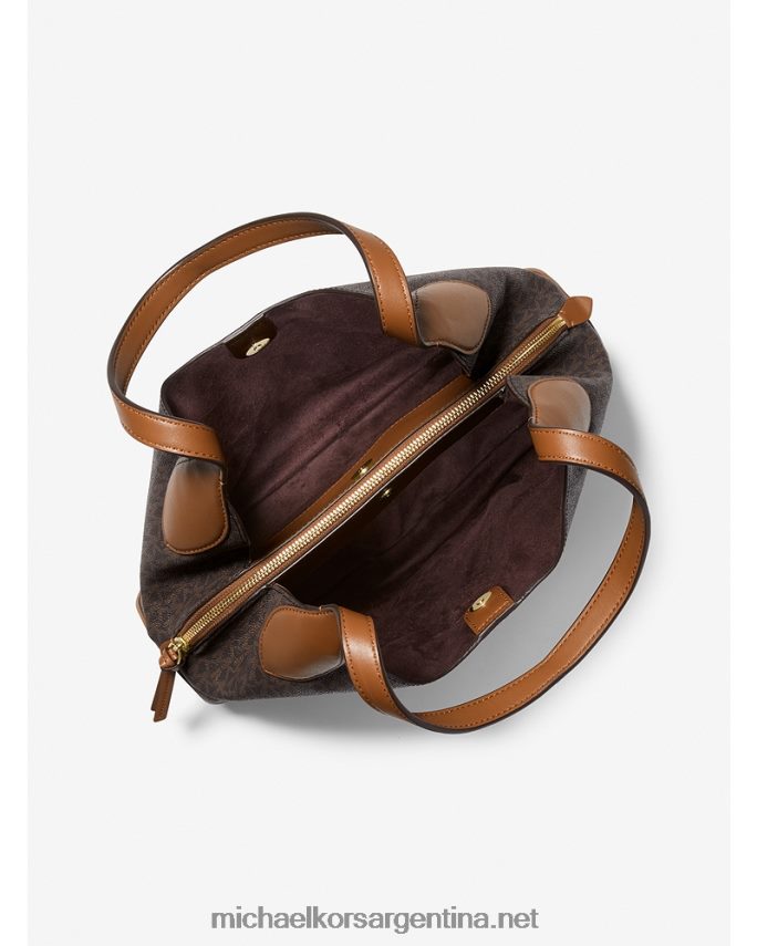 mujer marrón/bellota bolso de hombro Kelsey grande con logo Michael Kors T46HB01131