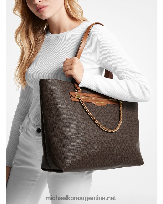 mujer marrón/bellota bolso slater grande con logo Michael Kors T46HB01080