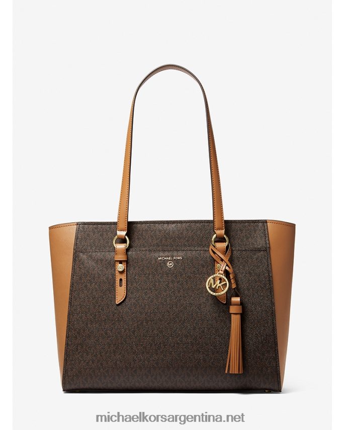 mujer marrón/bellota bolso tote sullivan de piel y logo grande Michael Kors T46HB01187