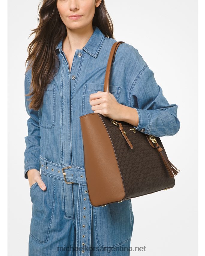 mujer marrón/bellota bolso tote sullivan de piel y logo grande Michael Kors T46HB01187