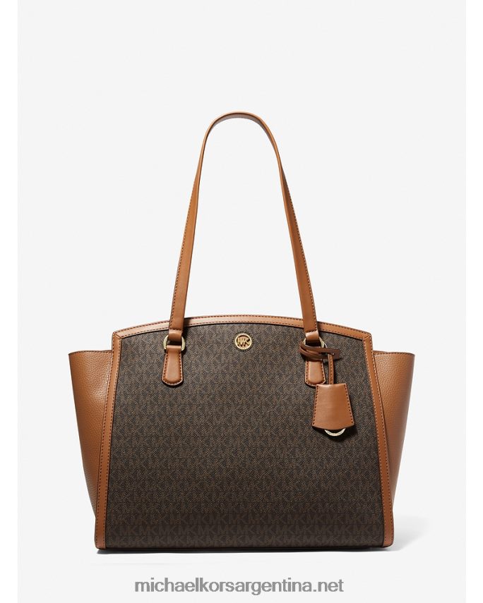mujer marrón/bellota tote Chantal grande con logo Michael Kors T46HB01164