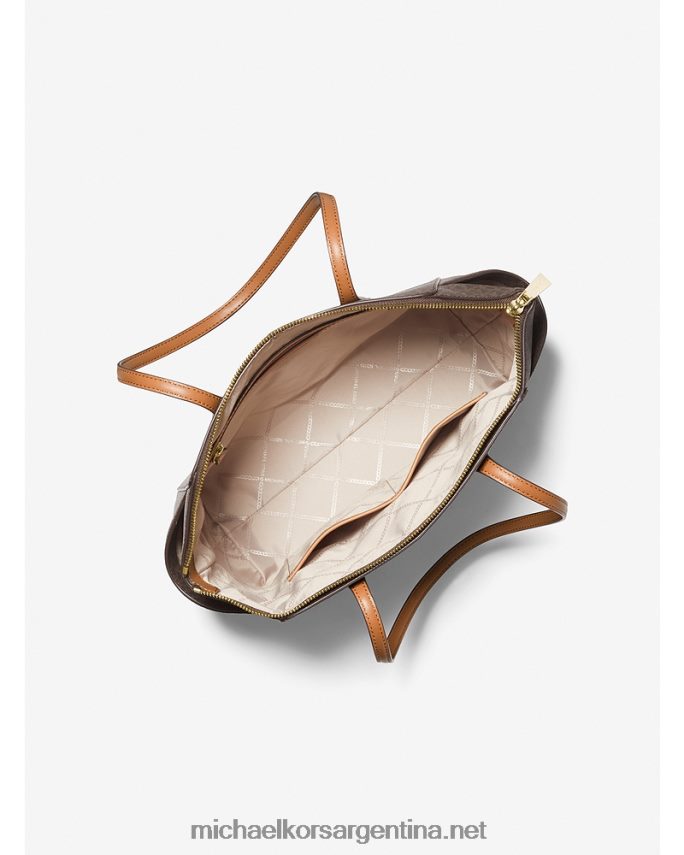 mujer marrón/bellota tote marilyn mediano con logo Michael Kors T46HB01041