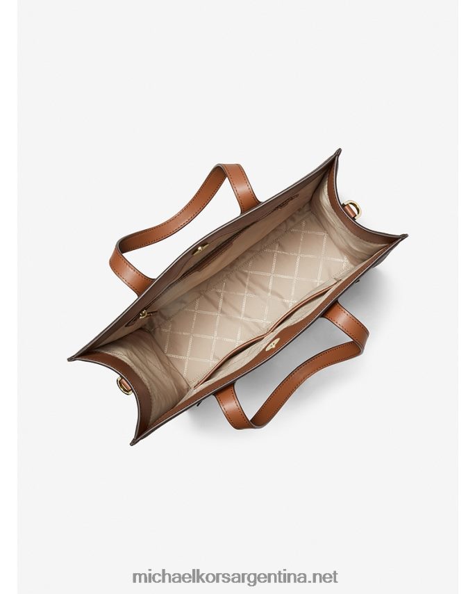 mujer marrón/equipaje bolso shopper Kempner grande con franja del logo Michael Kors T46HB01086