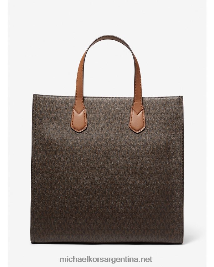 mujer marrón/equipaje bolso shopper Kempner grande con franja del logo Michael Kors T46HB01086