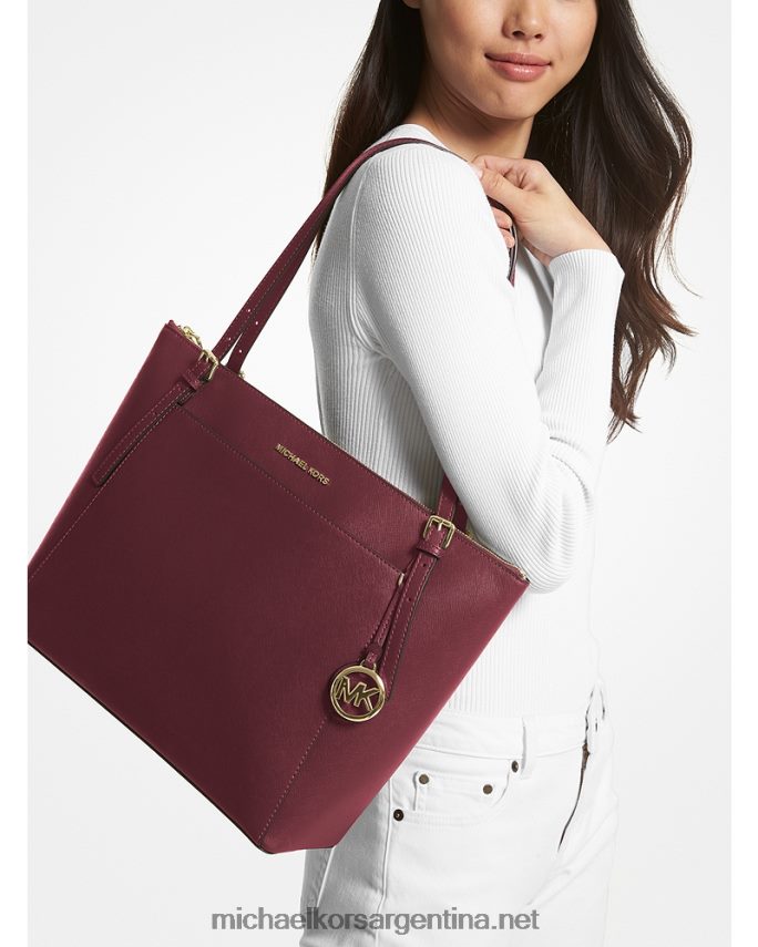 mujer merlot bolso shopper voyager grande de piel saffiano Michael Kors T46HB01148