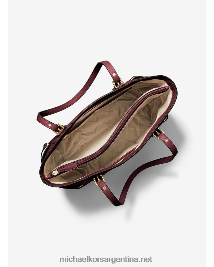 mujer merlot bolso shopper voyager pequeño de piel saffiano Michael Kors T46HB01058