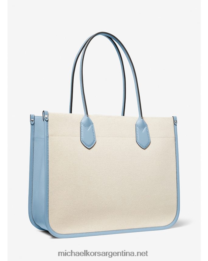 mujer multi cambray bolso shopper Heidi grande de lona con rayas Michael Kors T46HB01182