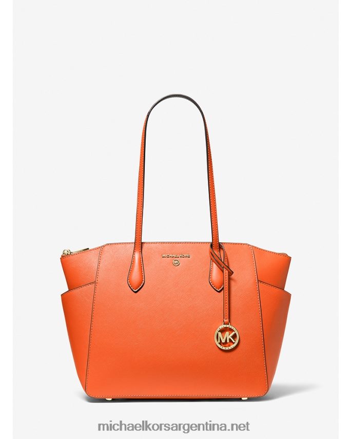 mujer naranja óptica bolso shopper marilyn mediano de piel saffiano Michael Kors T46HB01046