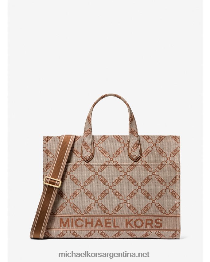 mujer natural/equipaje bolso shopper gigi grande en jacquard con logo imperio Michael Kors T46HB01156
