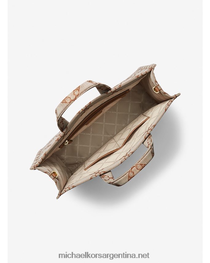 mujer natural/equipaje bolso shopper gigi grande en jacquard con logo imperio Michael Kors T46HB01156