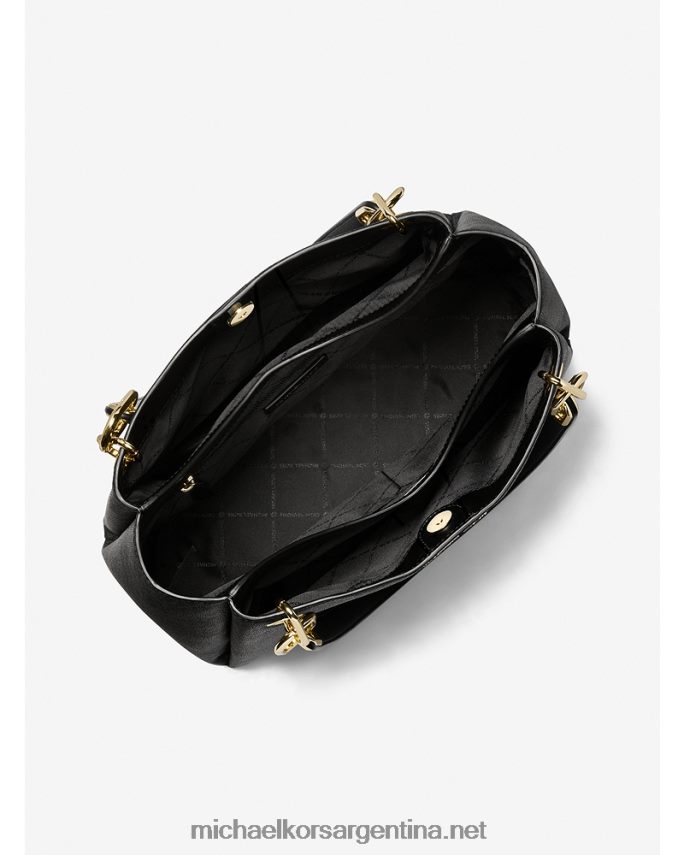 mujer negro bolsa de hombro Trisha grande con logo Michael Kors T46HB01138