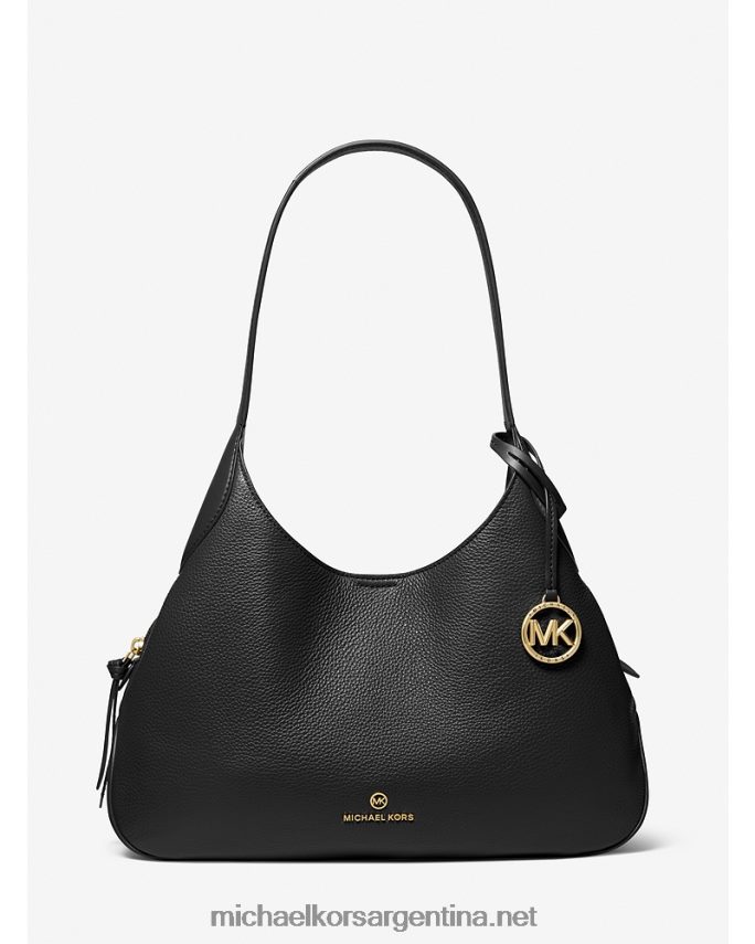 mujer negro bolso de hombro kelsey grande de piel granulada Michael Kors T46HB01137
