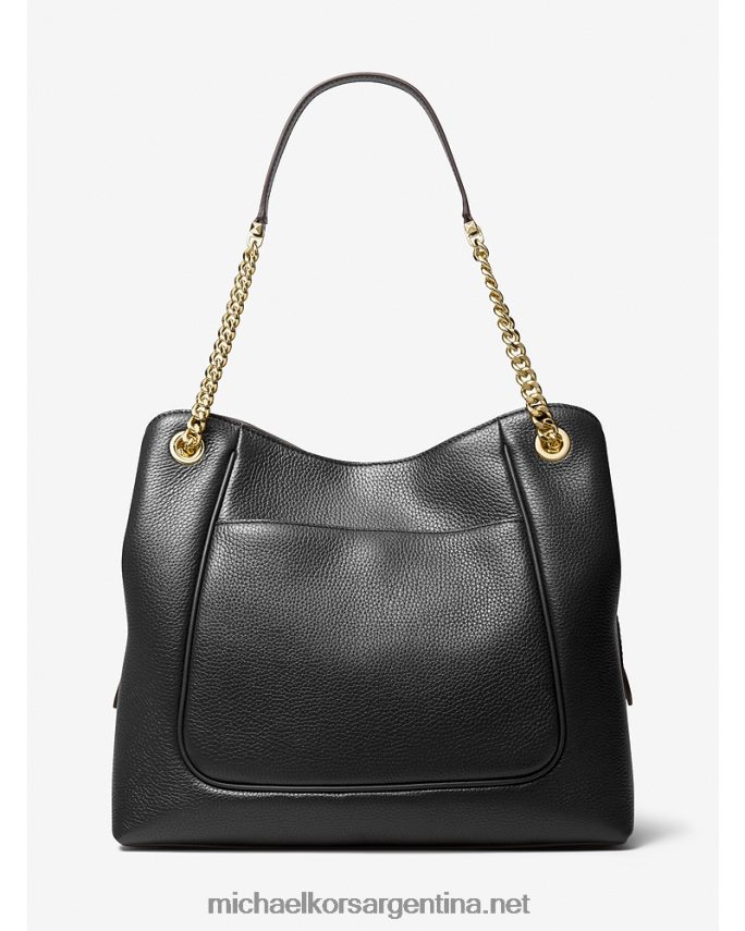 mujer negro bolso de hombro piper grande de piel granulada Michael Kors T46HB01074