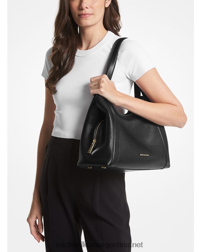 mujer negro bolso de hombro rosemary grande de piel granulada Michael Kors T46HB01091