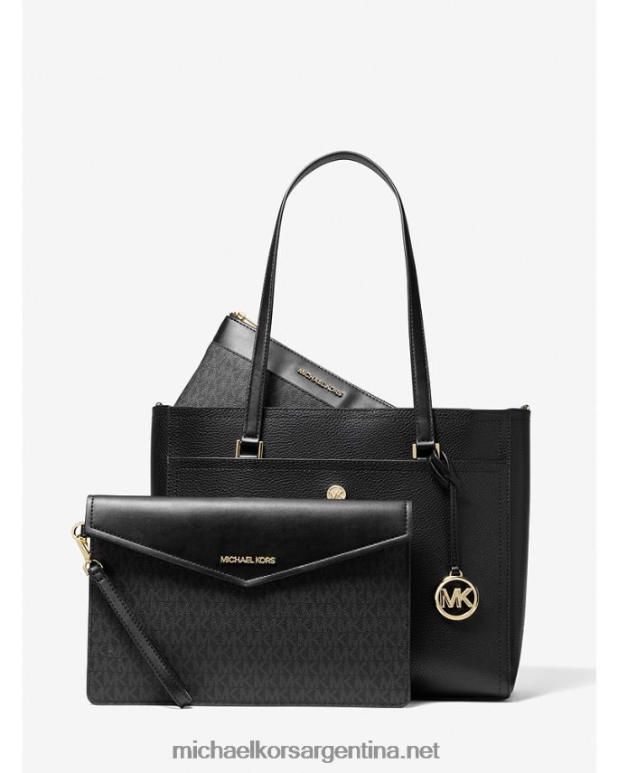 mujer negro bolso shopper 3 en 1 maisie grande de piel granulada Michael Kors T46HB01111