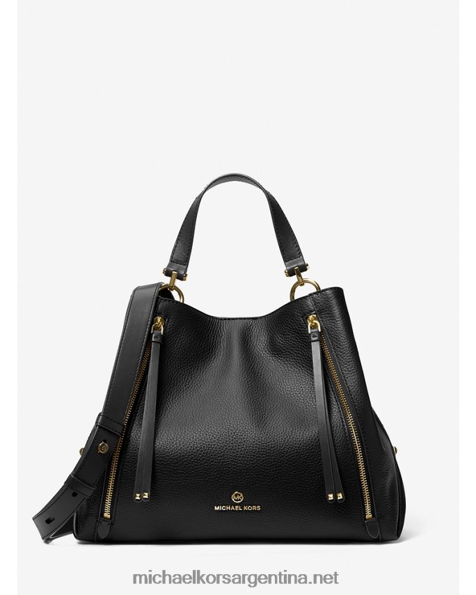 mujer negro bolso shopper brooklyn grande de piel granulada Michael Kors T46HB01191