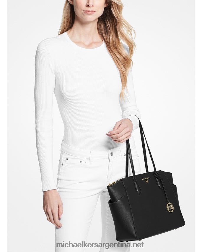 mujer negro bolso shopper marilyn mediano de piel saffiano Michael Kors T46HB01053