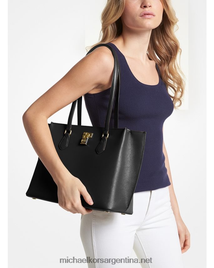 mujer negro bolso shopper ruby ​​grande de piel saffiano Michael Kors T46HB01161