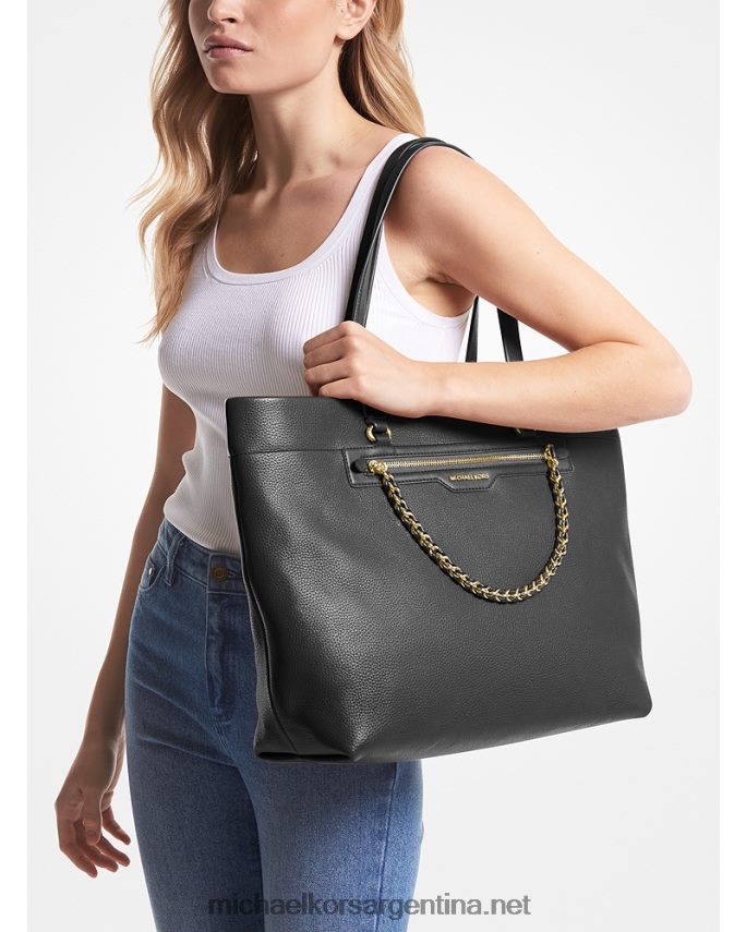 mujer negro bolso slater grande de piel granulada Michael Kors T46HB01082