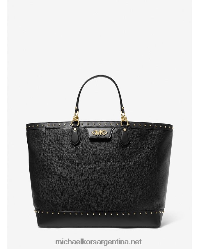 mujer negro bolso tote devon extragrande de piel granulada con tachuelas Michael Kors T46HB01170