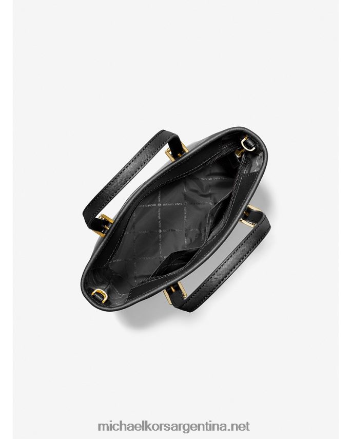 mujer negro bolso tote jet set travel extrapequeño de piel saffiano con cremallera superior Michael Kors T46HB01098