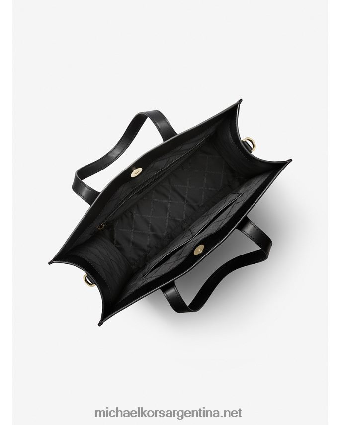 mujer negro/camello bolso shopper Kempner grande con franja del logo Michael Kors T46HB01084