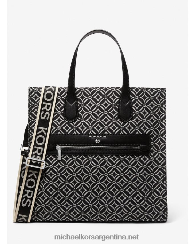 mujer negro/crema claro bolso shopper Kempner grande en jacquard con logo Michael Kors T46HB01088