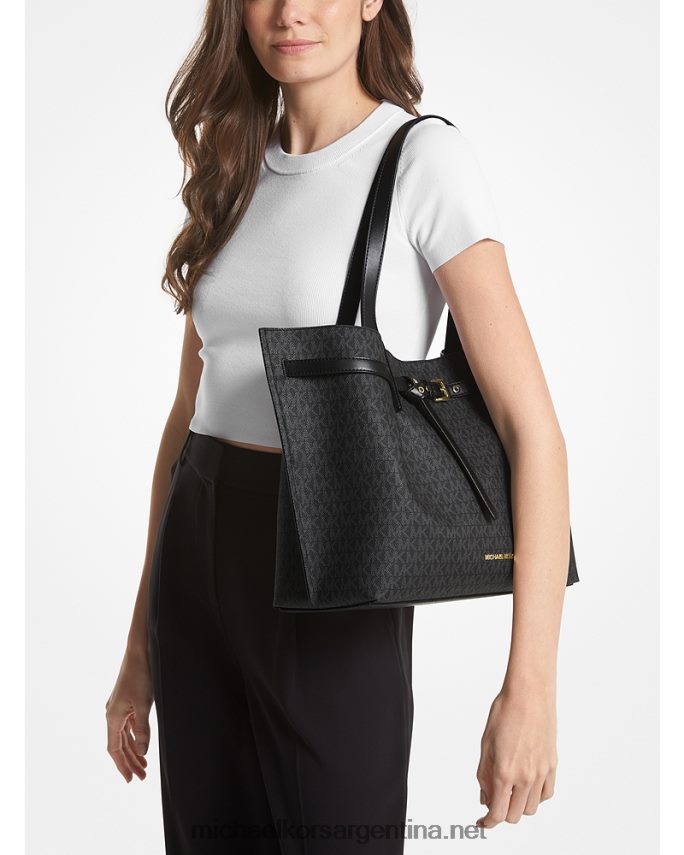 mujer negro tote emilia grande con logo Michael Kors T46HB01105