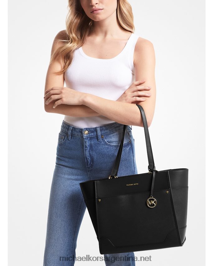 mujer negro tote harrison grande de piel Michael Kors T46HB01095