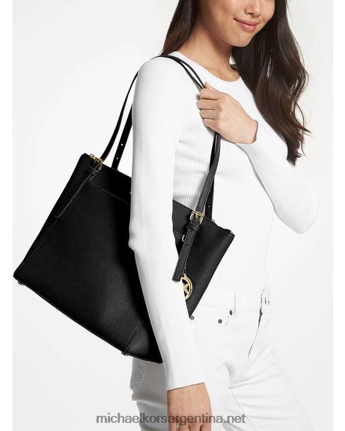 mujer negro tote voyager grande de piel granulada Michael Kors T46HB01142
