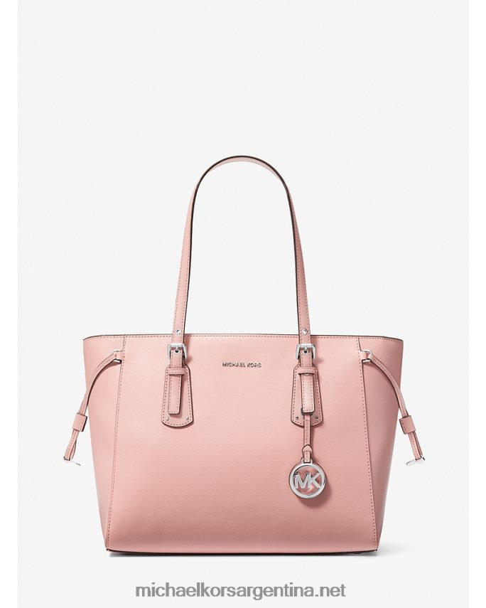 mujer rosa bolso shopper voyager mediano de piel flor cruzada Michael Kors T46HB01035