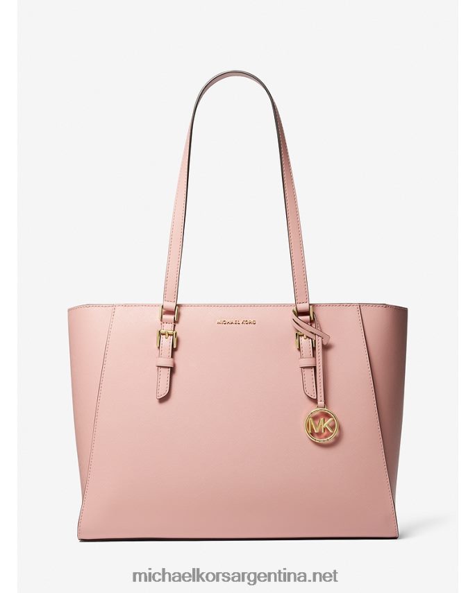 mujer rosa bolso tote Sally grande 2 en 1 de piel saffiano y logo Michael Kors T46HB01118